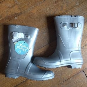 MTNG Classic Rainboots in Gray/Silver NEW